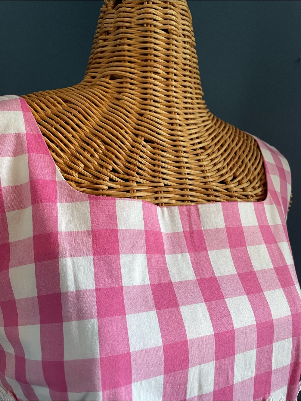 Vintage Y2K Lilly Pulitzer Shift Dress Pink White Gingham Daisy’s EUC Size 10 - Picture 3 of 12